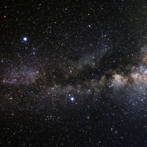 Thick dust clouds block our night-time view of the Milky Way, creating what is sometimes called the Dark Rift