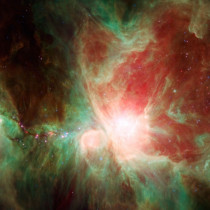the Orion Nebula, an immense stellar nursery some 1,500 light-years away
